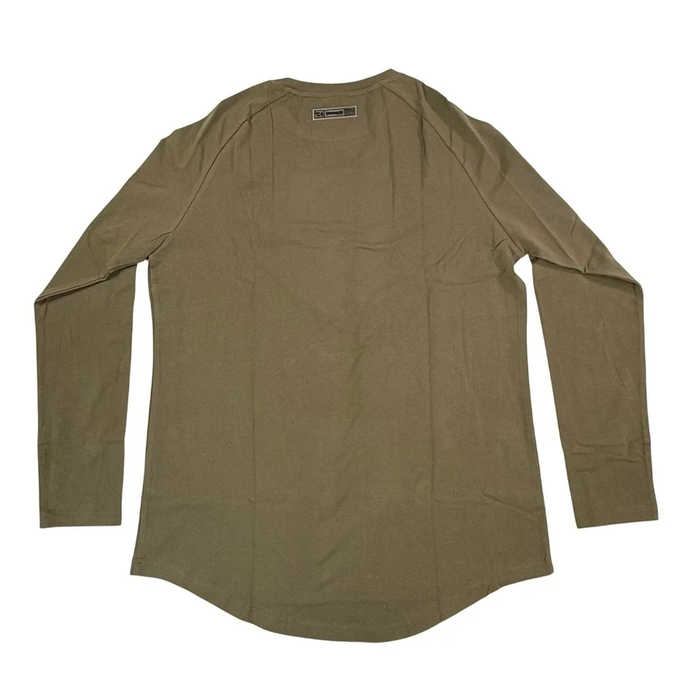 YoungLA 410 Mens Long Sleeve Shirt Olive Green Medium NWT - Picture 2 of 8